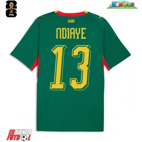 Senegal Iliman Ndiaye #13 Segunda Equipación Mundial 2026 Manga Corta